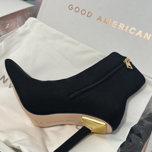 Good American Heel Botties Blk - Picture 3 of 6